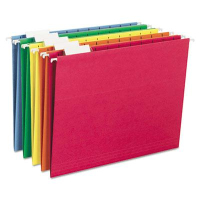 Smead Letter 1/5 Tab Hanging File Folders, Assorted Bright Colors, 25/Box