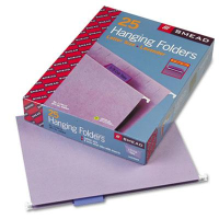Smead Letter 1/5 Tab Hanging File Folders, Lavender, 25/Box