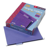 Smead Letter 1/5 Tab Hanging File Folders, Purple, 25/Box