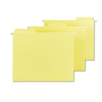 Smead Fastab Letter Hanging File Folders, Yellow, 20/Box