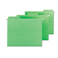 Smead Fastab Letter Hanging File Folders, Green, 20/Box