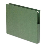 Smead Letter 1-3/4" Expanding Box Bottom Hanging File, Green, 25/Box
