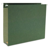 Smead Letter 2" Box Bottom Hanging File, Green, 25/Box