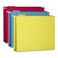Smead Letter 2" Box Bottom Hanging File, Assorted Colors, 25/Box
