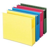 Smead Letter 3" Expanding Box Bottom Hanging File, Assorted, 4/Box