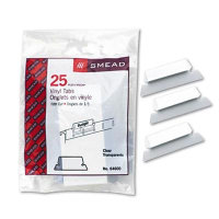 Smead 2-1/4" Hanging File Tabs & Inserts, Clear/White, 25/Pack