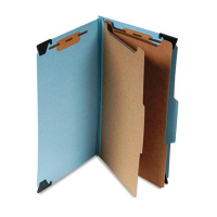 Smead 6-Section Legal 23-Point Pressboard Hanging Classification Folder, Blue, Each