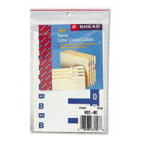 Smead 3-1/8" x 1-5/32" Letters "B & O" Color-Coded First Letter Combo Labels, Dark Blue, 100/Pack