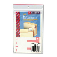 Smead 3-1/8" x 1-5/32" Letters "I & V" Color-Coded First Letter Combo Labels, Pink, 100/Pack