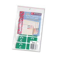 Smead 1" x 1-3/5" Letter "C" Color-Coded Second Letter Labels, Dark Green, 100/Pack
