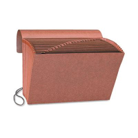 Smead 21-Pocket Letter Indexed Tuff Expanding File with Closure, Redrope