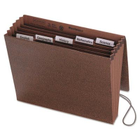 Smead 6-Pocket Letter Accordion Expanding File with Closure, Redrope