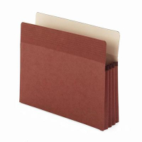 Smead Letter 3-1/2" Expanding Easy Grip Pocket, Redrope, 25/Box