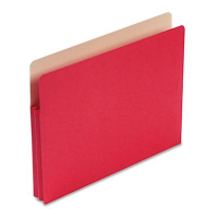 Smead Letter 1-3/4" Expanding Straight Tab File Pocket, Red