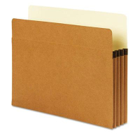 Smead Letter 3-1/2" Expanding SuperTab Pocket File, Redrope, 25/Box