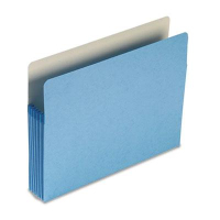 Smead Letter 5-1/4" Expanding Straight Tab File Pocket, Blue