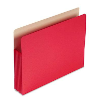 Smead Letter 5-1/4" Expanding Straight Tab File Pocket, Red