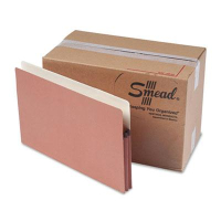 Smead Legal 1-3/4" Expanding Straight Tab Drop-Front File Pocket, Redrope, 50/Box