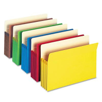 Smead Legal 3-1/2" Expanding Straight Tab File Pocket, Assorted, 5-Pack