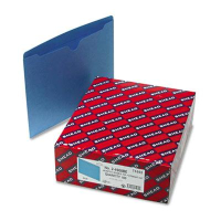 Smead Double-Ply Tab Flat Expansion Letter File Jackets, Blue, 100/Box