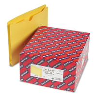 Smead Double-Ply Tab 2" Expansion Letter File Jackets, Yellow, 50/Box