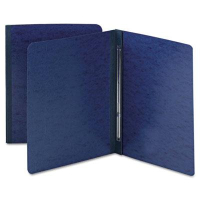 Smead 3" Capacity 8-1/2" x 11" Prong Fastener Side Opening Pressboard Report Cover, Dark Blue