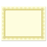 Southworth 8-1/2" x 11", 66lb, 15-Sheets, Spiro Gold Foil Border Parchment Certificates