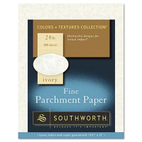 Southworth 8-1/2" x 11", 24lb, 100-Sheets, Ivory Parchment Specialty Paper