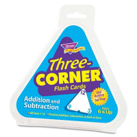 Trend Addition & Subtraction Three-Corner Flash Cards, 48/Pack