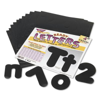 Trend Ready Letters 4" H Black Casual Combo Set, 182/Set