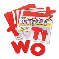 Trend Ready Letters 4" H Red Casual Combo Set, 182/Set