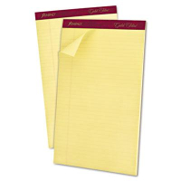 Ampad Gold Fibre 8-1/2" X 14" 50-Sheet 12-Pack Legal Rule Notepad, Canary Paper