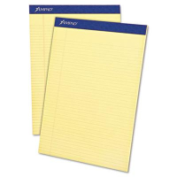 Ampad 8-1/2" x 11-3/4" 50-Sheet 12-Pack Narrow Rule Perforated Pads, Canary Paper