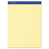 Ampad 8-1/2" x 11-3/4" 50-Sheet 12-Pack Legal Rule Recycled Notepads, Canary Paper