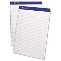 Ampad 8-1/2" x 11-3/4" 50-Sheet 12-Pack Legal Rule Perforated Pads, White Paper
