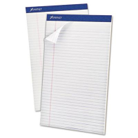 Ampad 8-1/2" x 14" 50-Sheet 12-Pack Legal Rule Perforated Pads, White Paper