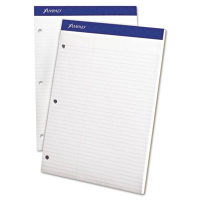 Ampad 8-1/2" X 11-3/4" 100-Sheet Law Rule Double Sheet Pad, White Paper