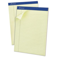 Ampad 8-1/2" x 11-3/4" 50-Sheet 12-Pack Legal Rule Pastel Pads, Green Paper