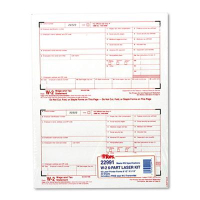 TOPS 8-1/2" x 5-1/2" 6-Part Carbonless W-2 Tax Form, 50-Forms