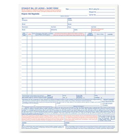 TOPS 8-1/2" x 11" 16-Line 4-Part Bill of Lading Form, 50-Forms