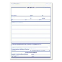 TOPS 8-1/2" x 11" 3-Part Carbonless Proposal Form, 50-Forms