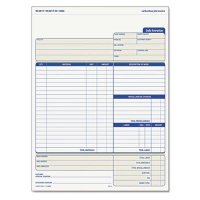 TOPS 8-1/2" x 11-5/8" Snap-Off Job Invoice Form, 50-Forms