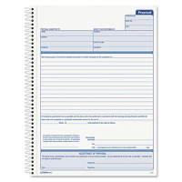 TOPS 8-1/2" x 11" 50-Page 2-Part Spiralbound Proposal Form Book