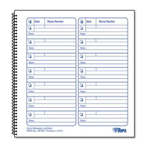 TOPS 8-1/4" x 8-1/2" 50-Page Voice Mail Log Book, 1400-Forms