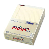 TOPS Prism 8-1/2" X 11-3/4" 50-Sheet 12-Pack Legal Rule Notepads, Ivory Paper
