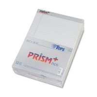 TOPS Prism 8-1/2" X 11-3/4" 50-Sheet 12-Pack Legal Rule Notepads, Gray Paper