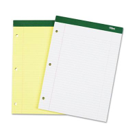 TOPS 8-1/2" X 11-3/4" 100-Sheet College Rule Notepad, Canary Paper