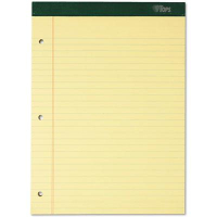 TOPS 8-1/2" X 11-3/4" 100-Sheet 6-Pack Legal Rule Notepads, Canary Paper