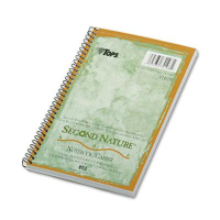TOPS Second Nature 5" X 8" 80-Sheet Narrow Rule Wirebound Notebook