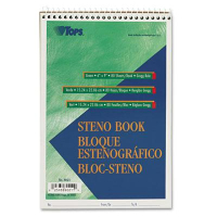 TOPS 6" X 9" 80-Sheet Gregg Rule Steno Notepad, Green Paper
